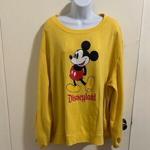 Yellow Mickey Mouse Disneyland Sweatshirt